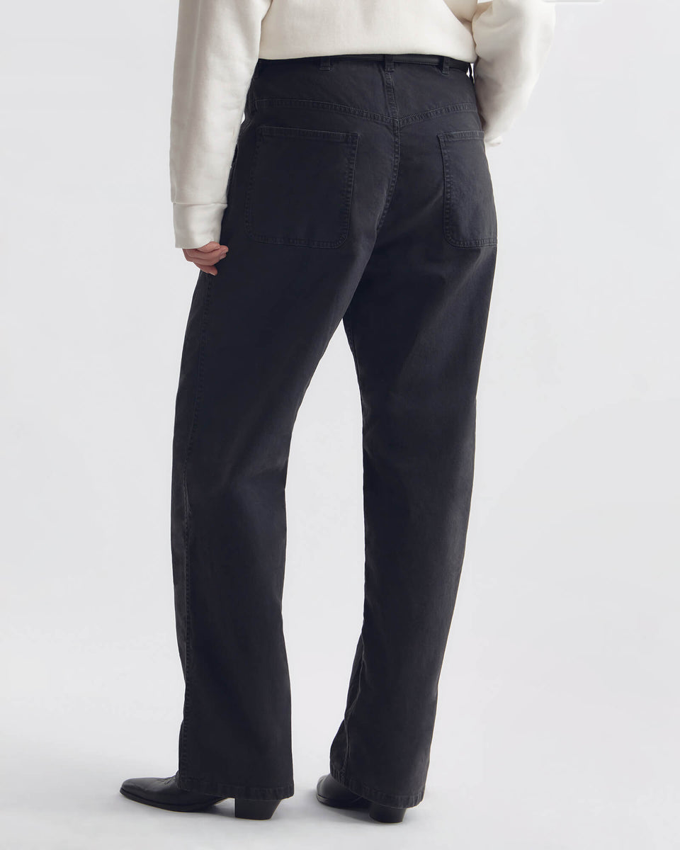 WHITNEY COTTON PANT IN CARBON