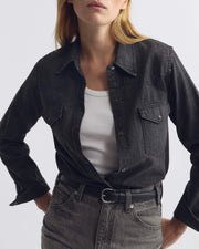 TRAVIS SHIRT IN FADED BLACK WASH