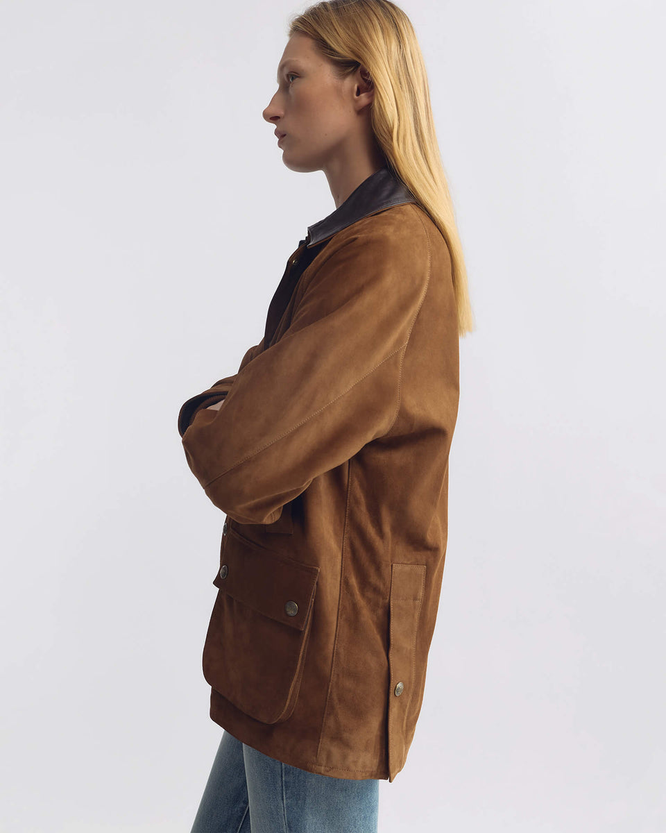 KEDEM SUEDE PARKA IN MARTORA