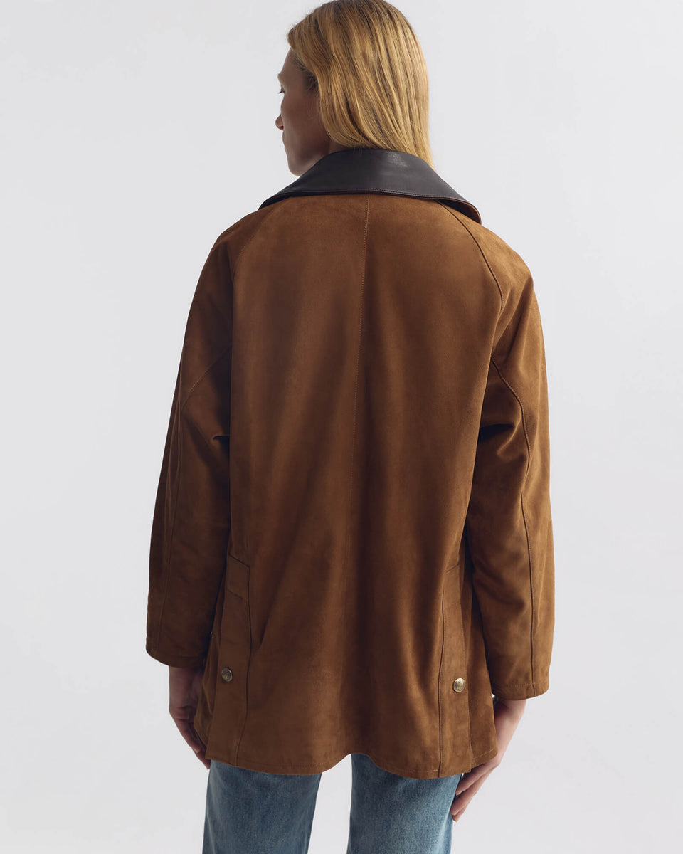 KEDEM SUEDE PARKA IN MARTORA
