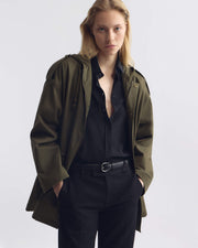 LUCIENNE COTTON PARKA IN ARMY GREEN