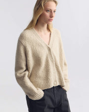 LORANA CARDIGAN IN BEIGE MELANGE
