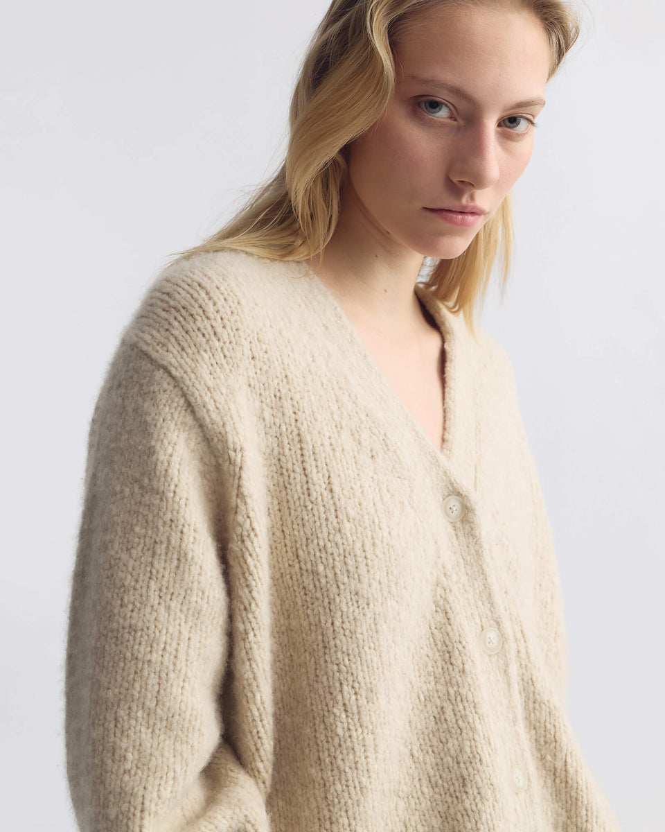 LORANA CARDIGAN IN BEIGE MELANGE