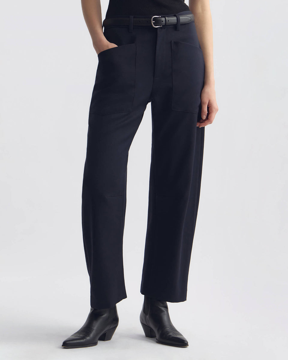 SHON WOOL PANT IN MIDNIGHT