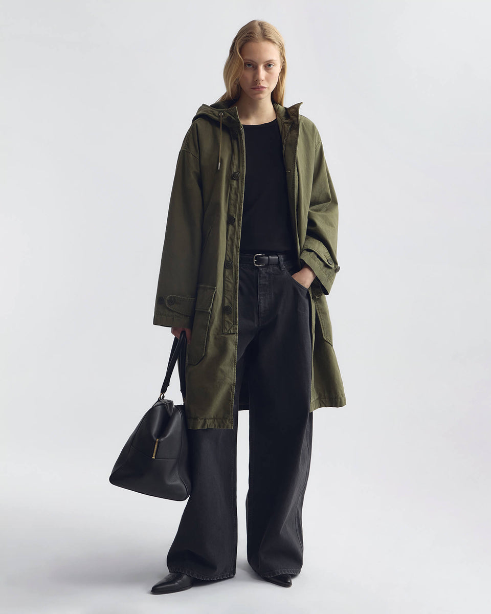 DELMAR COTTON PARKA IN DARK LAUREL
