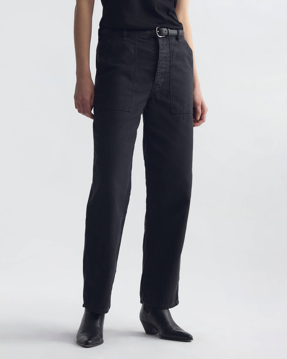 EARL COTTON PANT IN CARBON