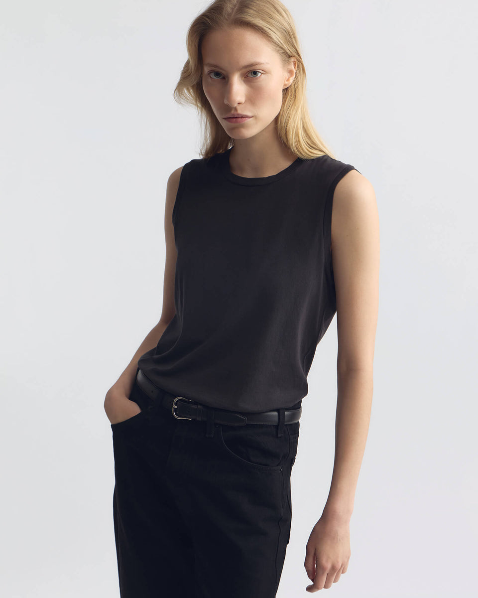 MUSCLE TEE IN CARBON