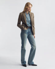ANABEL WOOL BLAZER IN GLEN TAN