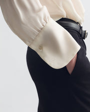 MARIPOSA SILK BLOUSE IN IVORY