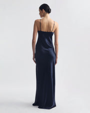 CAMI SILK GOWN IN SAPPHIRE