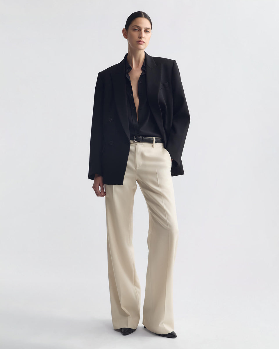 BETHANY WOOL PANT IN STONE