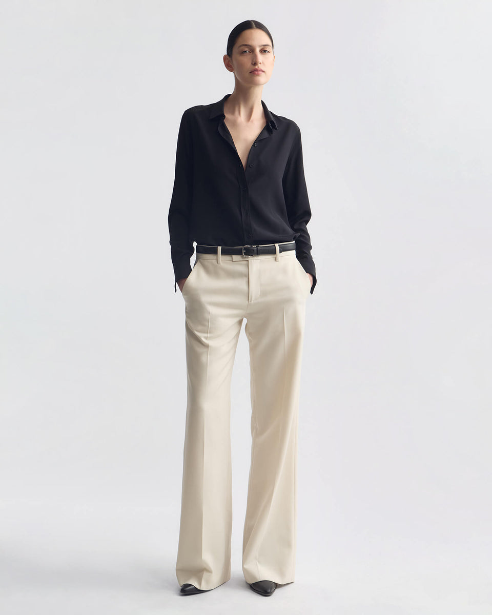 BETHANY WOOL PANT IN STONE