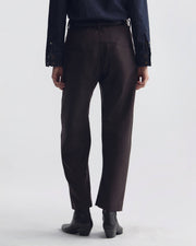 SHON WOOL PANT IN BROWN HERRINGBONE