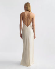 IRA SILK GOWN IN IVORY