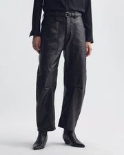SHON LEATHER PANT IN MIDNIGHT