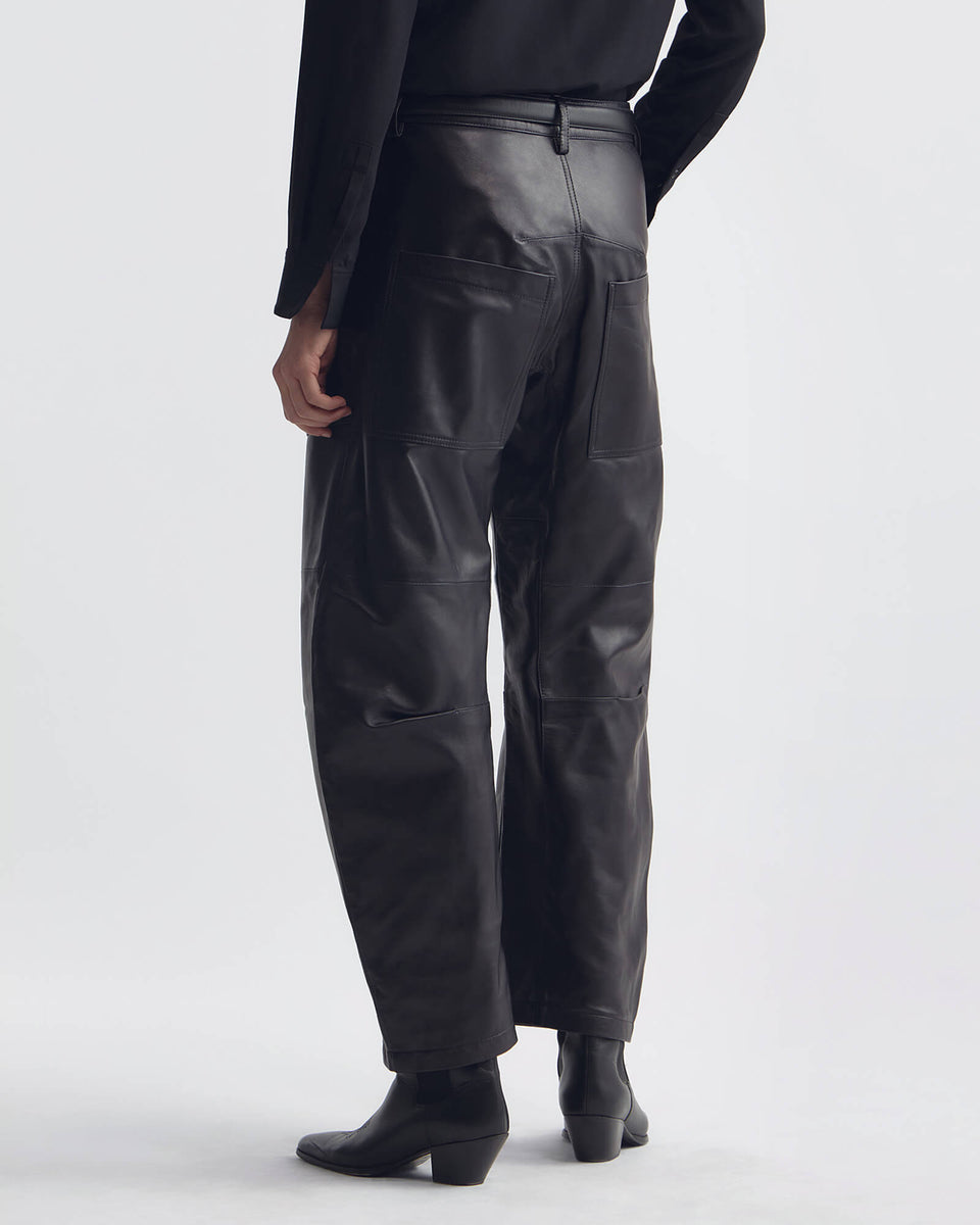 SHON LEATHER PANT IN MIDNIGHT