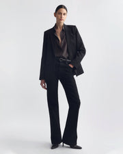 SIMONE SILK SHIRT IN CHOCOLATE BROWN