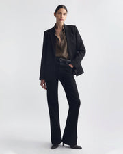 SIMONE SILK SHIRT IN CHOCOLATE BROWN