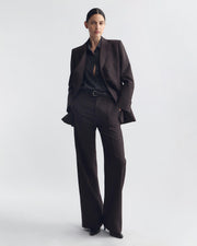 GAIA SILK SHIRT IN OBSIDIAN / IVORY POLKA DOT
