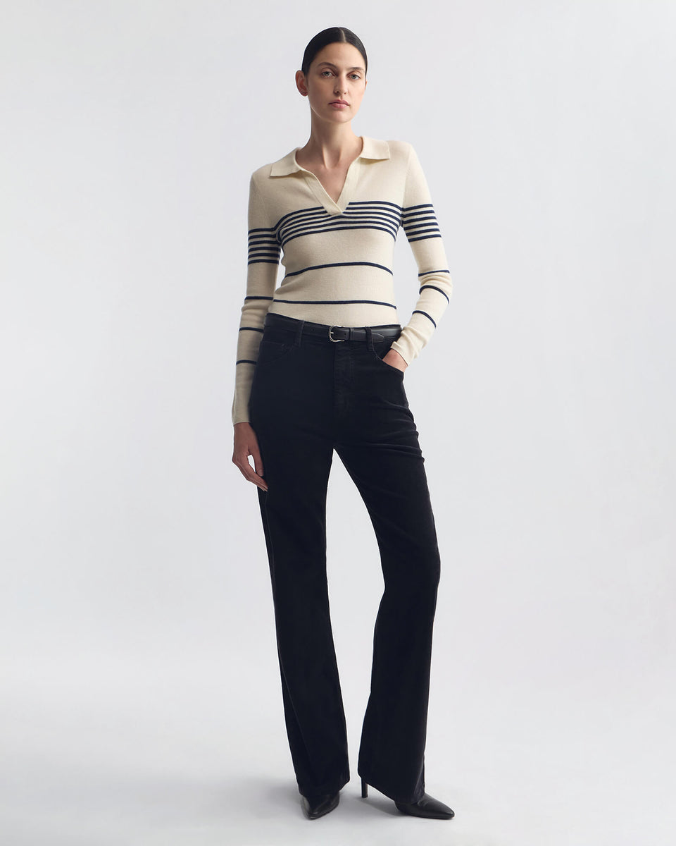 JOAN CORDUROY PANT IN DARK CHARCOAL