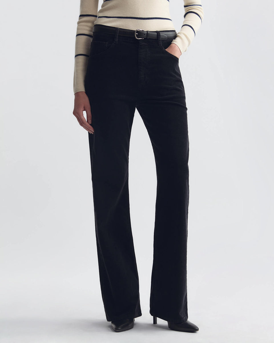 JOAN CORDUROY PANT IN DARK CHARCOAL