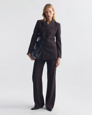 ETOILE WOOL PANT IN BROWN HERRINGBONE