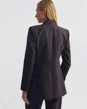 NOAH WOOL JACKET IN BROWN HERRINGBONE