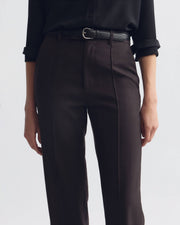 ETOILE WOOL PANT IN BROWN HERRINGBONE