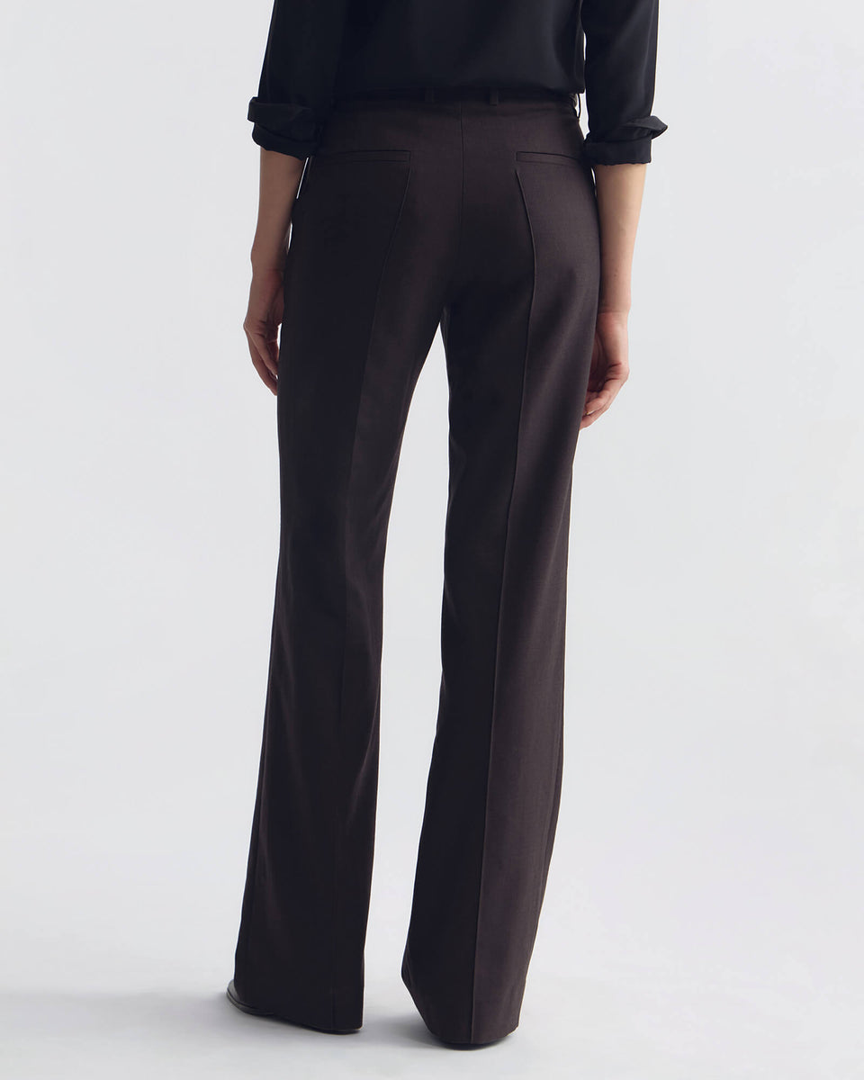 ETOILE WOOL PANT IN BROWN HERRINGBONE