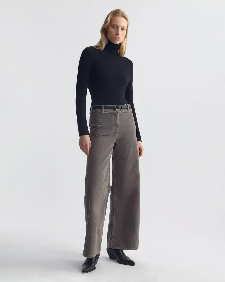MEGAN CORDUROY PANT IN SAGE GREY