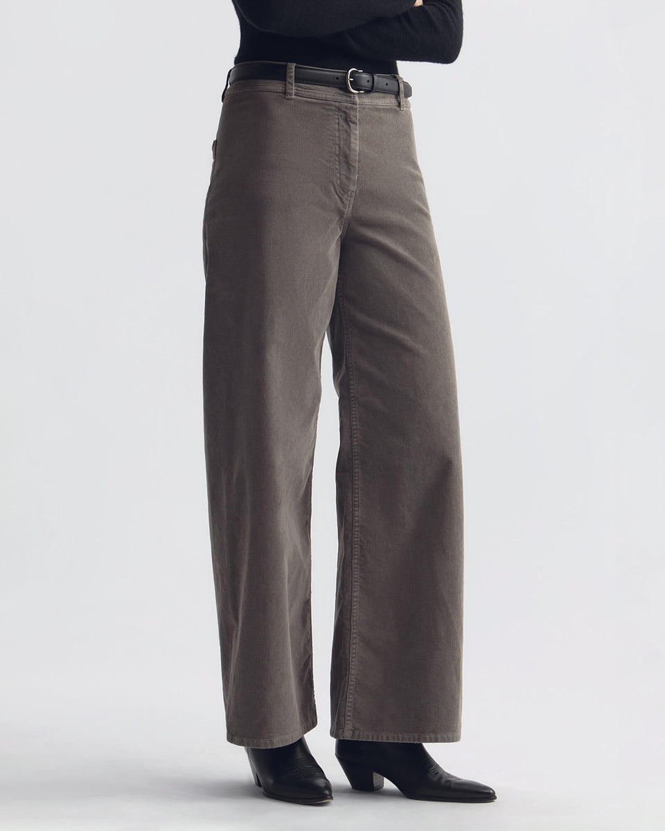 MEGAN CORDUROY PANT IN SAGE GREY