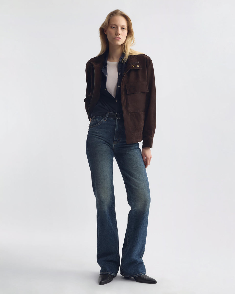TRAVIS CORDUROY SHIRT IN DUSK NAVY