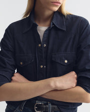 TRAVIS CORDUROY SHIRT IN DUSK NAVY
