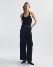 MEGAN CORDUROY PANT IN DARK CHARCOAL