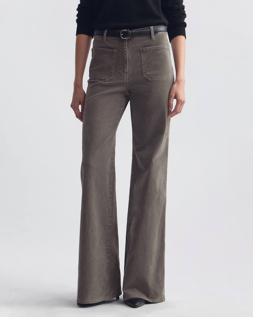 FLORENCE CORDUROY PANT IN SAGE GREY