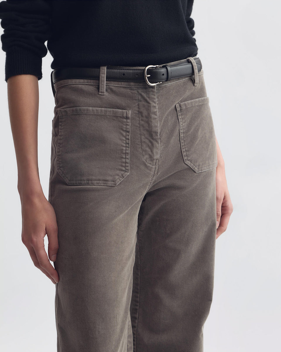 FLORENCE CORDUROY PANT IN SAGE GREY