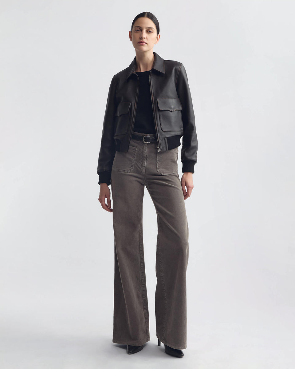 FLORENCE CORDUROY PANT IN SAGE GREY