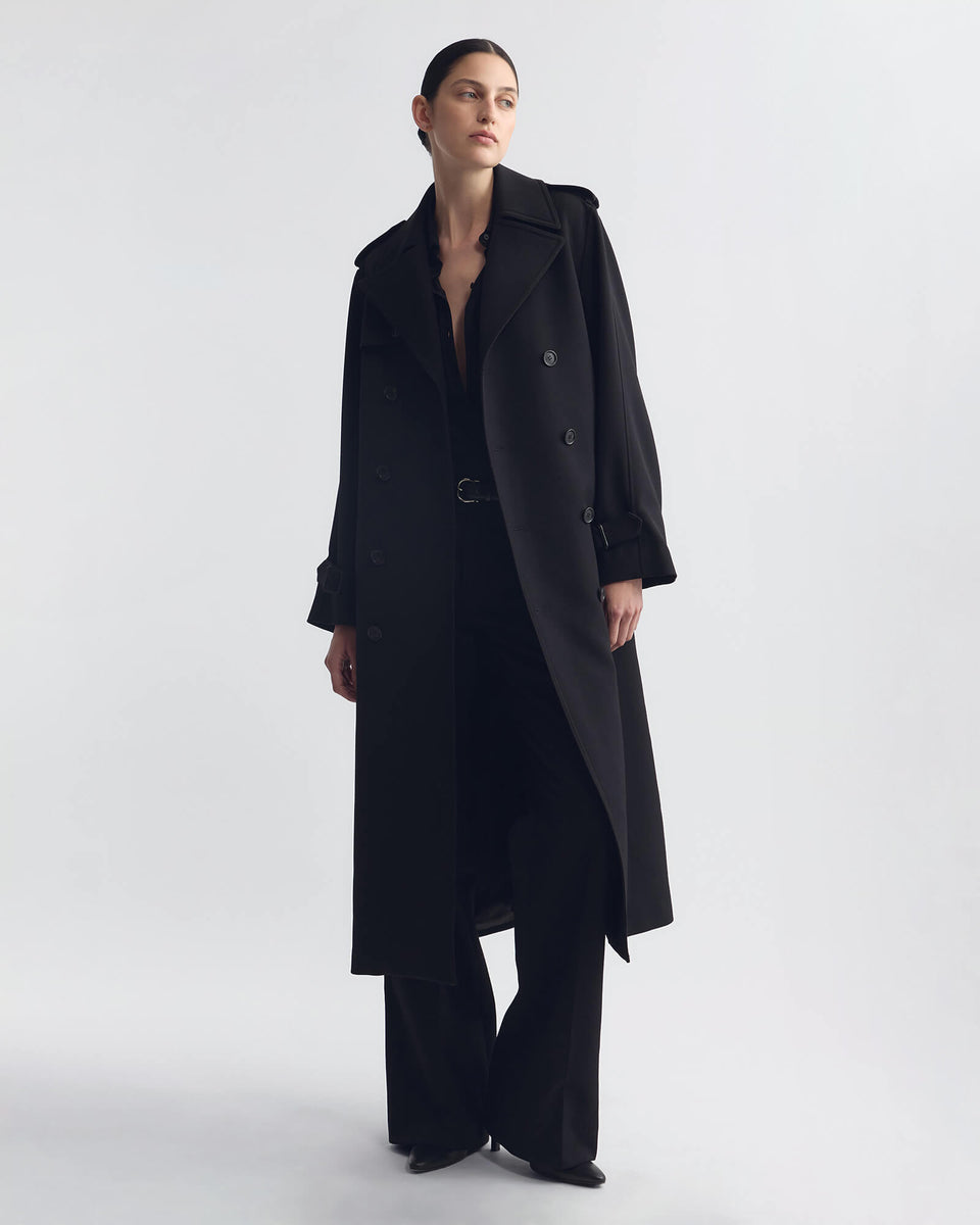 MARIN TRENCH COAT IN BLACK