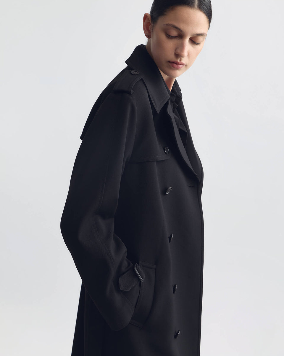 MARIN TRENCH COAT IN BLACK