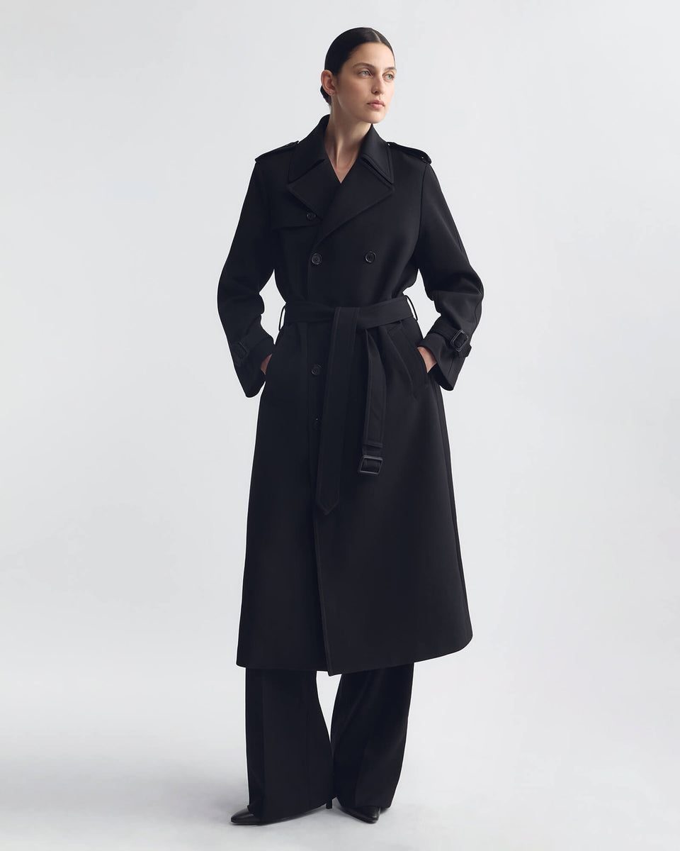 MARIN TRENCH COAT IN BLACK