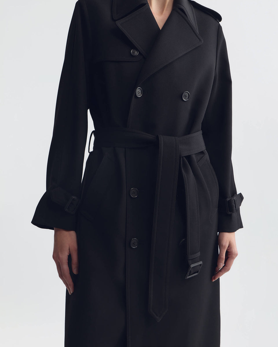 MARIN TRENCH COAT IN BLACK