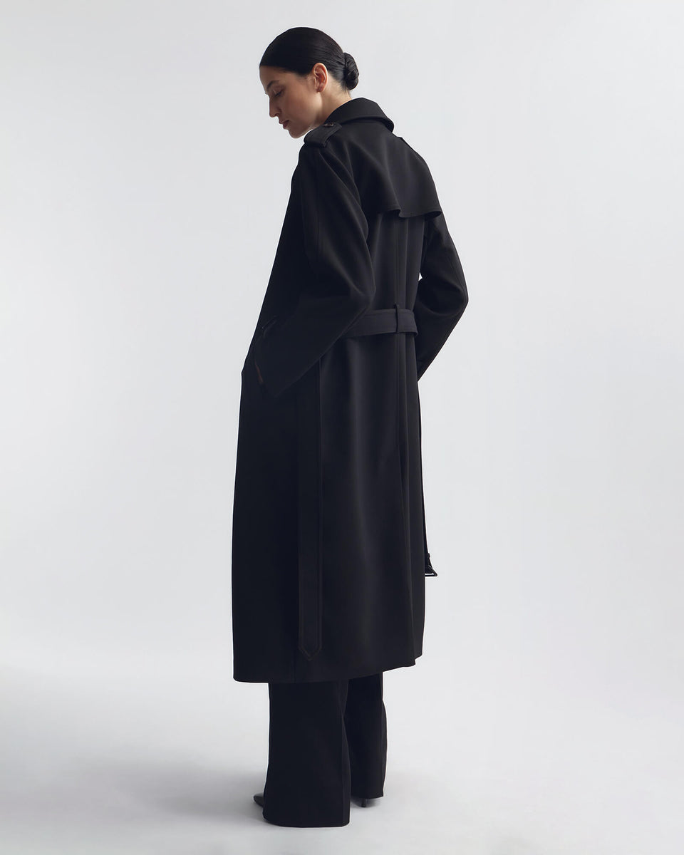MARIN TRENCH COAT IN BLACK