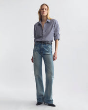 RAPHAEL CLASSIC SHIRT IN MIDNIGHT/WHITE STRIPE