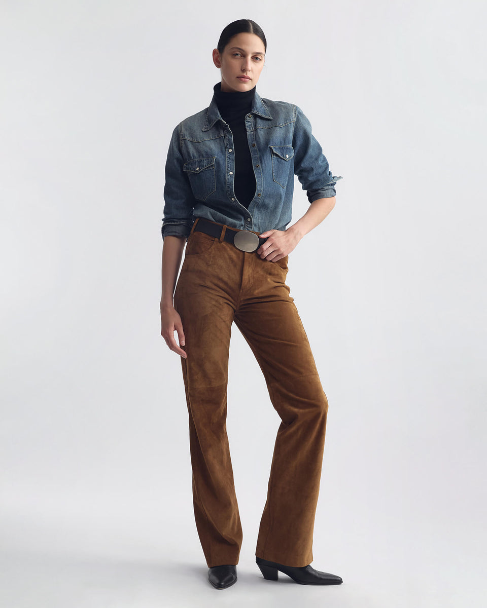 JOAN SUEDE PANT IN MARTORA