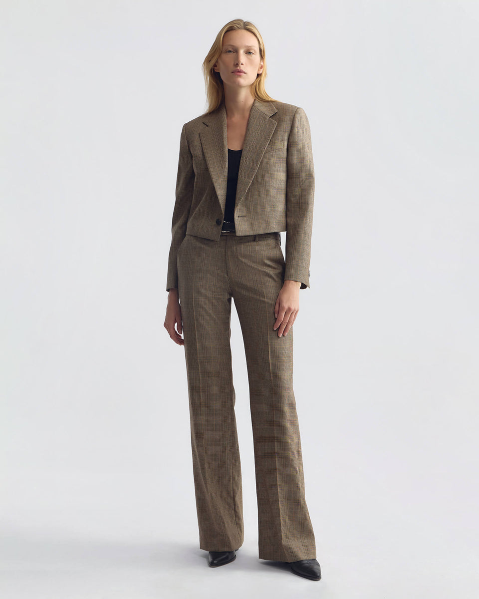 BETHANY WOOL PANT IN GLEN TAN