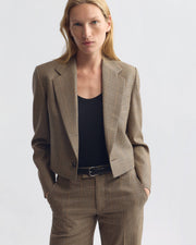 SWAN WOOL JACKET IN GLEN TAN
