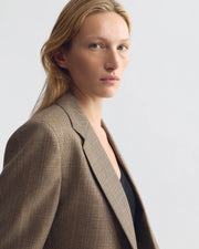 SWAN WOOL JACKET IN GLEN TAN
