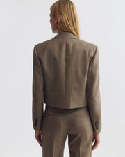 SWAN WOOL JACKET IN GLEN TAN