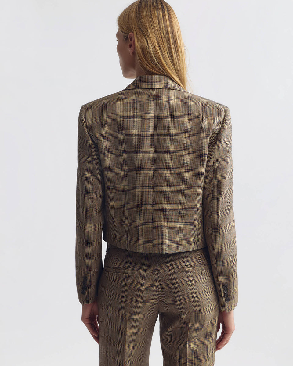 SWAN WOOL JACKET IN GLEN TAN