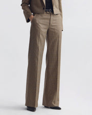BETHANY WOOL PANT IN GLEN TAN